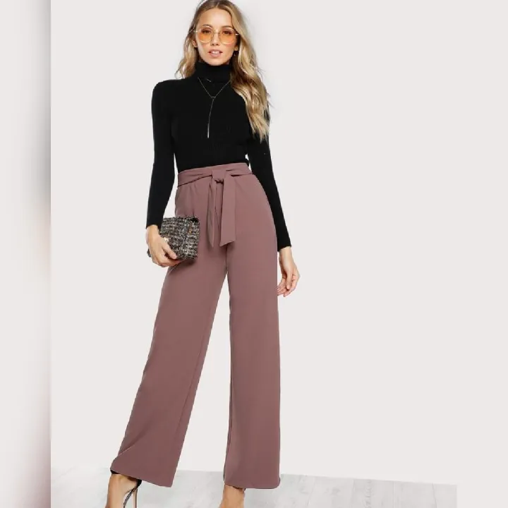 Grape%20Tie%20Waist%20Culottes%20Pant%20for%20Women%20-%20Image%203