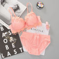 Pack of 1 Underwear Set Beautiful lace Design Bra and Pantie For Girls and Women. 