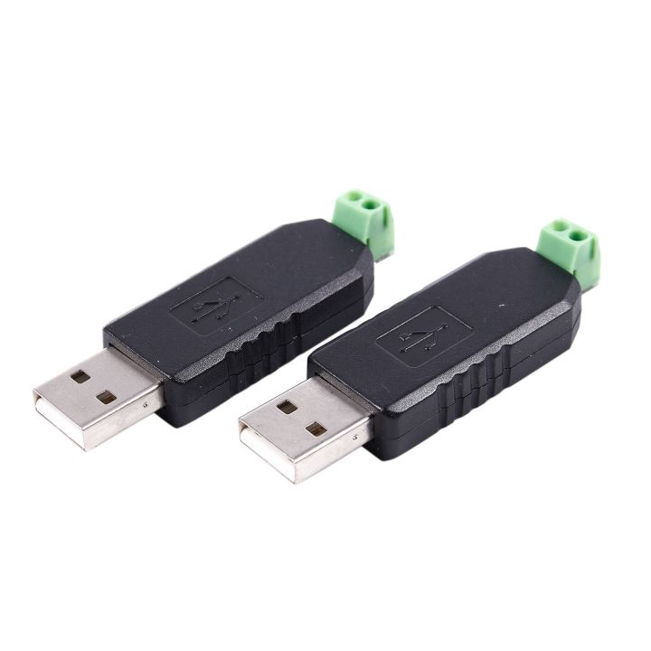 2x PC USB to RS485 RS-485 interface converter Serial adapter compatible + PLC ， Black converter adapter