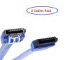 SATA Cable III 6.0 Gbps (2 Branded Cables Pack) for Hard Disk, CD Driver, DVR, etc.. 