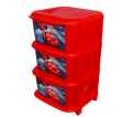 3 Layer Multicolor Plastic Cabinet For Storage Organizer - Premium Quality Plastic Kitchen Organizer - Drawer For Clothes & Kids Toys. 