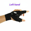 [HOT] Fingerless Glove LED Flashlight Waterproof Torch Outdoor Tool Fishing Camping Hiking Survival Rescue Multi Light Tool. 