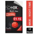 Kotex Pads Night Time - Maxi Size - 10 Pcs Pack (Product of UK). 