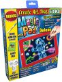 Bonus Magic pad Light up LED Drawing Tab which Includes 4 Dual Side Markets, Fun Guide 42 Stencils, Glow Boost Card, Dry Eraser and Carrying Case. 