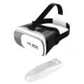 Google Cardboard VR Box II 2.0 Virtual Reality 3D Glass with Bluetooth Gamepad - White. 