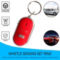 Smart Key Finder with Whistle Sensors smart key chain key locator with Whistle detector Smart Pet finder key chain with LED Flashing and Beeping sound Anti-Lost smart Keychain with LED Torch SOS Emergency Alarm with LED Light for Wallet, keys, bag, Pet.. 