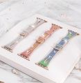 Changes Color Shiny Jelly Bracelet for Apple Watch Band 41 45mm 38 42mm 40 44mm Women Bling Silicone Strap for iwatch 7 6 5 4 3. 