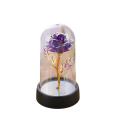 Lifelong Artificial Rose Unique Foil with Acrylic Cover Eternal Flower LED Decorative Foil Rose for Wedding Birthday Party. 