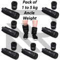 ANKLE WEIGHTS Pack of 1 to 5 kg, Weight Bearing Ankle wrist Strap Leg Strength Resistance Bands for Speed Training Running Exercise Workout Fitness Band. 