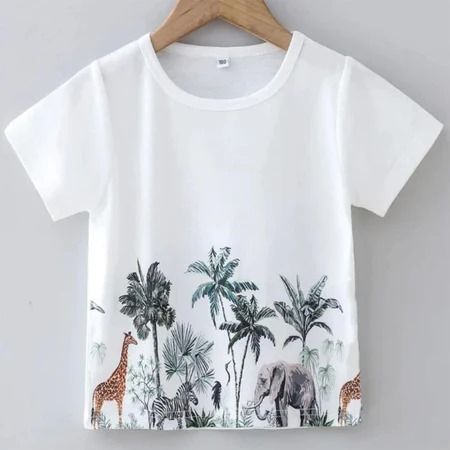 kids summer t shirts Funsies Garments Animals in Jungle Graphic Tee - Funsies Garments