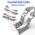 ollow Cured End Link 20mm 22mm for X009 X007 for olex for Jubi Oter Watch and Connector rat Adapter. 