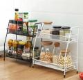 Spice Rack For Countertop 2 tier shelf for makeup, Kitchen Organizer stand, storage shelf Rack for kitchen, kitchen organizer, bathroom organizers.. 