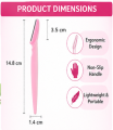 Tinkle 3 Pcs Eyebrow Razor Kit (Pink+Blue+Yellow) | Painless Facial Hair Removal & Dermaplaning Tool for Women | Eyebrow Trimmer & Body Hair Razor for Face Underarm Arms Legs | Compact & Easy to Use. 