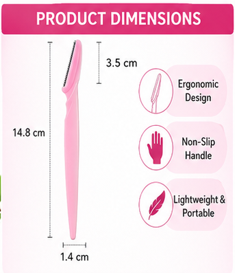 Tinkle%203%20Pcs%20Eyebrow%20Razor%20Kit%20(Pink+Blue+Yellow)%20%7C%20Painless%20Facial%20Hair%20Removal%20&%20Dermaplaning%20Tool%20for%20Women%20%7C%20Eyebrow%20Trimmer%20&%20Body%20Hair%20Razor%20for%20Face%20Underarm%20Arms%20Legs%20%7C%20Compact%20&%20Easy%20to%20Use%20-%20Image%208