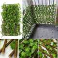 Extension Type Garden Buildings Fence Artificial Green Leaf Branch Bucolic Mula Net Wooden Home Restaurants Wall Decoration. 