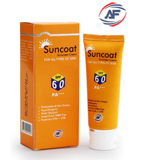 Sun Block Spa 60+++, Suncoat Cream, For All Types Of Skin aby AFTECH