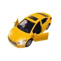 Hyundai Elantra Die cast 1:32 Scale Model With Lights and Sound - Alloy Children's Sports Model Car Die-Cast Metal Toy Car - Front Doors Open - Size Approx. 5 inch - Yellow. 