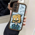 Cartoon Box Paper Man Silicone Phone Case For Samsung Galaxy S24 Ultra S23 S22 S21 Plus FE A54 A34 A14 A73 A53 A33 Soft Cover. 
