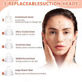 Dynamic Life 5 in 1 Rechargable Derma Suction Blackhead Removal Machine Vacuum Suction Cystic Acne Scars Pimple Pore Pooping Oil Cleaner Face Facial Beauty Tool Whitehead Extractor Device Kit Skin Body with 3 Modes,. 