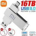 Drive 8TB storage new UB U disk fan Xiaomi 16T pen drive USB storage SB flash drive 2TB TYPE C high speed USB 3.1 waterproof pen drive metal. 