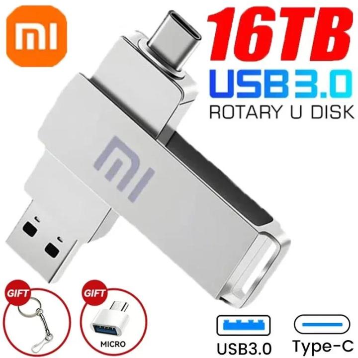 Drive 8TB storage new UB U disk fan Xiaomi 16T pen drive USB storage SB flash drive 2TB TYPE C high speed USB 3.1 waterproof pen drive metal