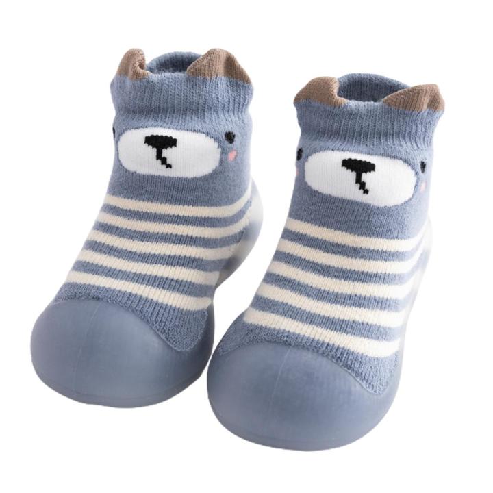 Autumn Winter Thick Warm  Anti Slip Floor Socks High Top Shoes Soft Sole