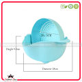 Multi Purpose Kitchen Double Drain Washing Basket Bowl For Daily Use - Double Layer Rotating Vegetable Washing Bowl - BPA Free High Quality Food Graded Material - Detachable Double Layer Vegetable & Fruit Cleaning Basket For Kitchen. 