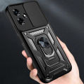 icasecover For Infinix Hot 30 / Hot 30i / Hot 30 Play Case Hard Sliding Lens Camera Protection Stand Holder Back Phone Cover. 