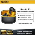 Realfit F3 ANC  ENC Active Noice Cancellation Bluetooth Earphones  Call HIFI Stereo Superb Bass Wireless Earbuds With Gaming Mode, Lenovo. 