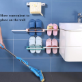 Bathroom Accessories 3 in 1 Wall Mounted Foldable Shoe Holder Slippers Rack - Plastic - 1 Pc. 