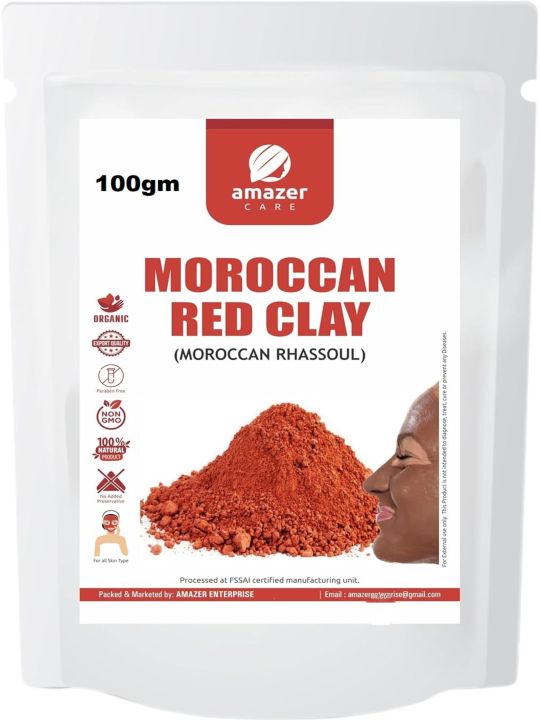 Moroccan Red Clay Powder Face Masks & Hair Care (100gm)