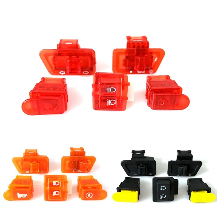 5Pcs Motorcycle Button Switch Head Light Horn Dimmer Turn Singal Starter for Moped Scooter Honda Smash 115