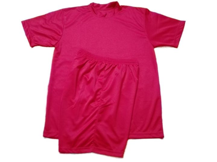 1-Set Training Soccer/Football Kit Jersey & Short 100% Polyester - Bright Red