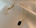 Sleek Black Pendant. 