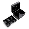 Removable Tray+Stainless Steel Mini Portable  Money Cash Box. 