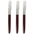3X HERO 616 Fountain Pen Hooded Golden Nib Dark Red Small Vintage. 