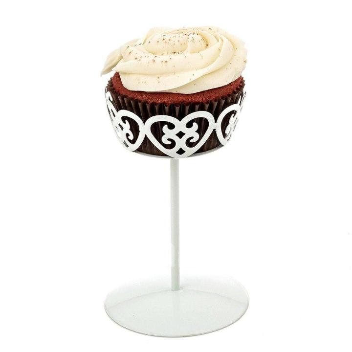 WHITE SINGLE CUPCAKE STAND