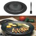 Kitchen + Home Stove Top Smokeless Grill Indoor BBQ, Stainless Steel with Double Coated Non Stick Surface. 