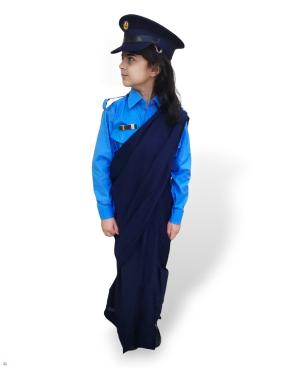 Air%20force%20Saree%20uniform%20for%20Girls%20(7-12%20yrs)%20-%20Image%203