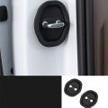 New Silent Accessories Car Door Lock Buckle Protection Cover 1/4PCS Auto Accessories Door Shock Absorber Cushion Black/White Silicone Anti-Collision Car. 