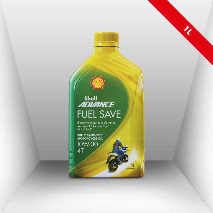 Shell Advance Fuel Save (10W-30) 1L, Synthetic, Motorcycle Oil, Bike Oil, 4T