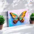 Gift Mall -  Colorful Butterfly Digital Canvas Painting with Frame Wall Art for Home Decor 6x8 / 8x12 inch / 12x18 inch / 18x24 inch. 