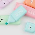 Cute Mini Bear Fluorescent Pen Plastic Kawaii Small Highlighter Painting Art Marker Student Stationery Color Marker Pens Fashion. 