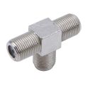2 Pcs Coaxial Cable Connector 3in1 Tee Satellite TV Antenna Coaxial Cable Plugs with RG6 Connecters High Quality. 