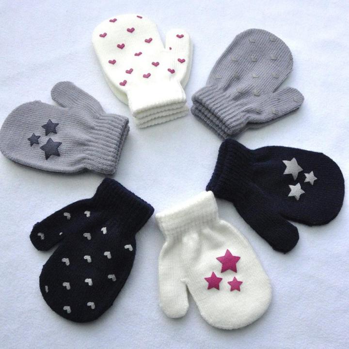 Winter Baby Knitted Gloves Mitten Gloves Infant For Boy Girls