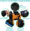 FosPower 2000mAh NOAA Emergency Weather Radio (Model A1) Portable Power Bank with Solar Charging, Hand Crank & Battery Operated, SOS Alarm, AM/FM & LED Flashlight for Outdoor Emergency. 