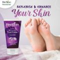 Foot Care Cream | Anti-crack | Natural Blend of Cocoa Butter and Shea Butter | Grape seed Oil softens the skin & Peppermint allows you relaxation | Prevents Dryness and Regenerates dead cells | 100ml Tube | Natural Product By Herbion. 
