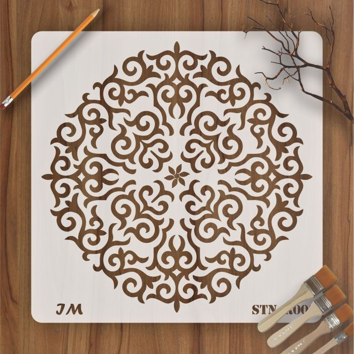 Mandala Art Reusable Stencil For Canvas And Wall Painting.ID #07 | Daraz.pk