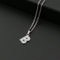 Silver Stainless Steel Alphabet Necklace/Locket/Pendants for Girls/Women with Chain - A to Z Your Customized/personalized Name Alphabets. 