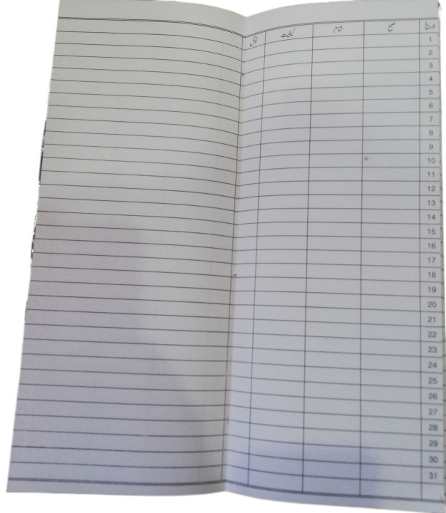 Register For Milk (Doodh) Supply Roznamcha Daily Supply of Milk ,Tracking and Recording of Daily Milk Supplies